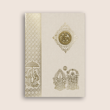 Sandal Balaji Padmavathi Wedding Card - KNK50240
