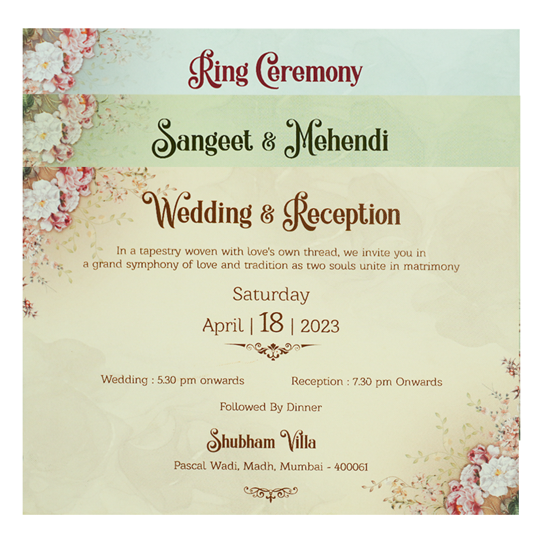 Lavender Floral Wedding Invitation Box-KSI63980