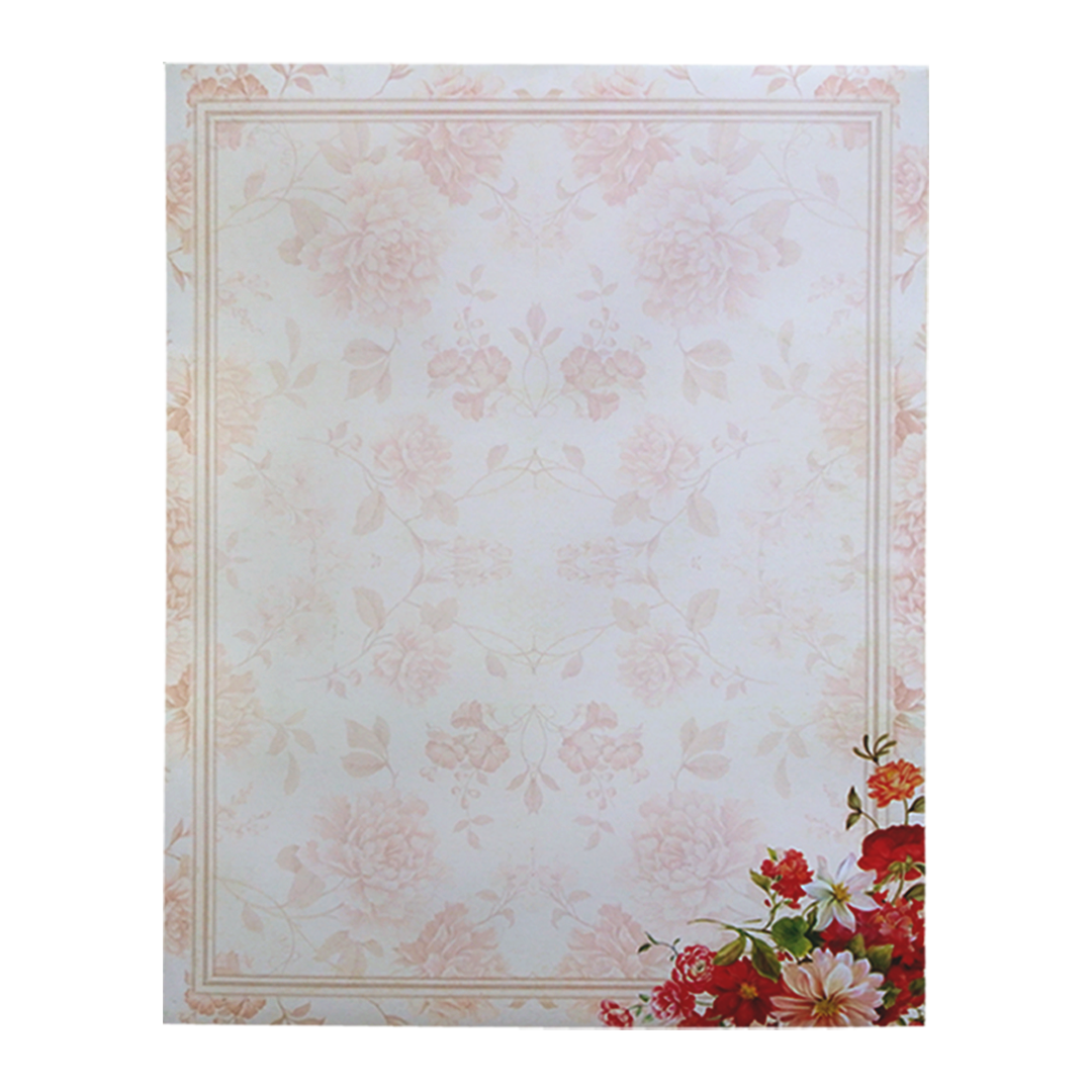 Multicolour Floral Open Door Offset Invitation In Jumbo Size-KNKJ1098-King of Cards