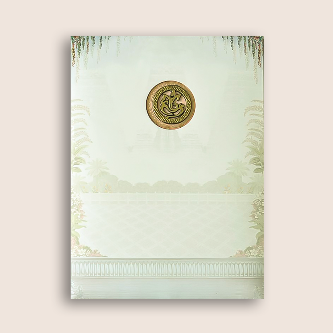 Grey Lord Balaji Padmavathi Wedding Card - KNAR2406