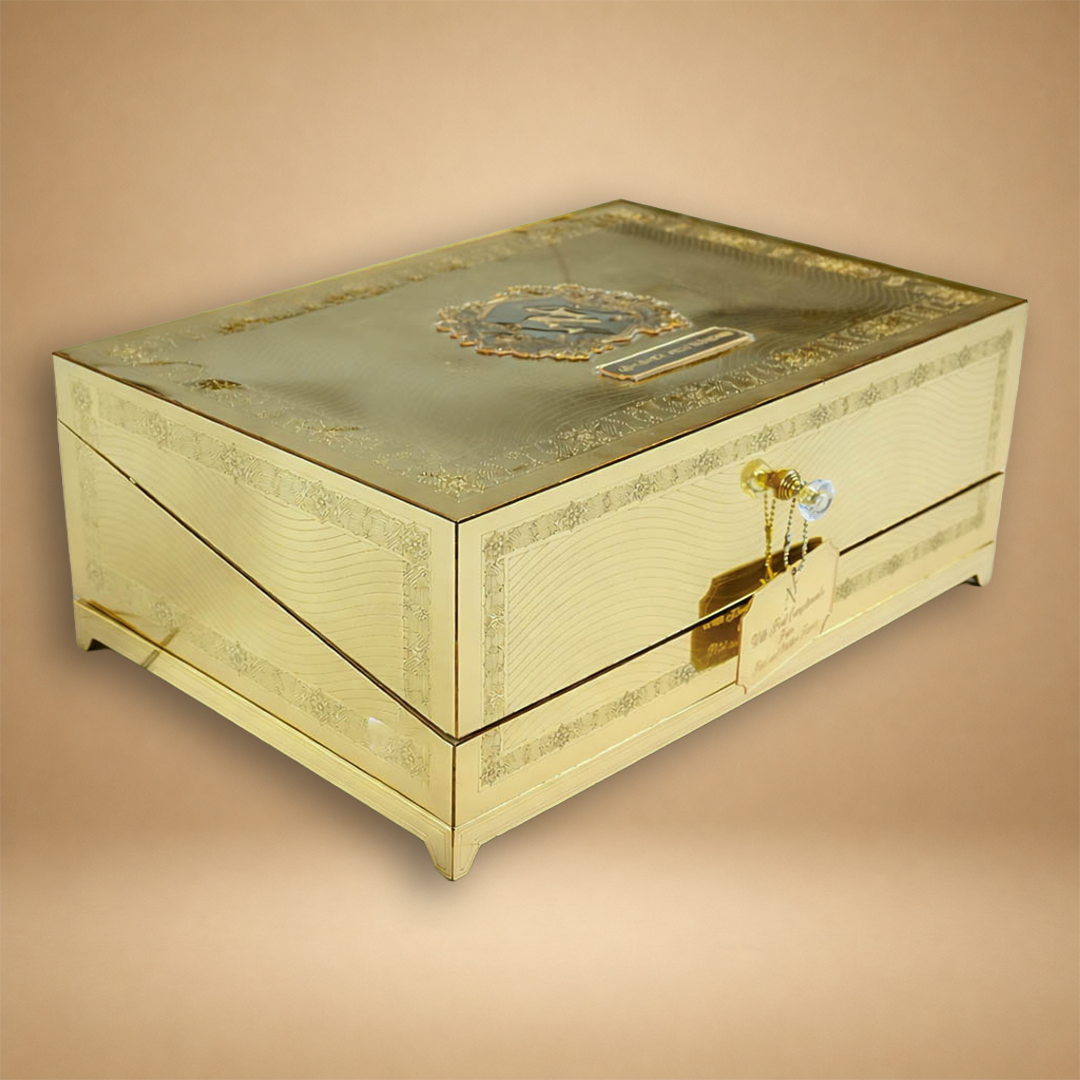 Gold Premium Luxury Invitataion Box-KNLW20243