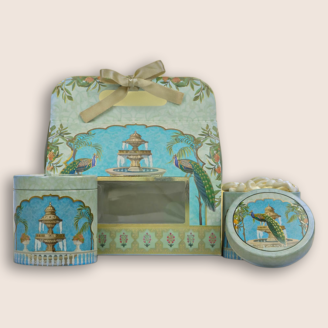 Peacock Fountain Return Gift Hamper-GNBT9502