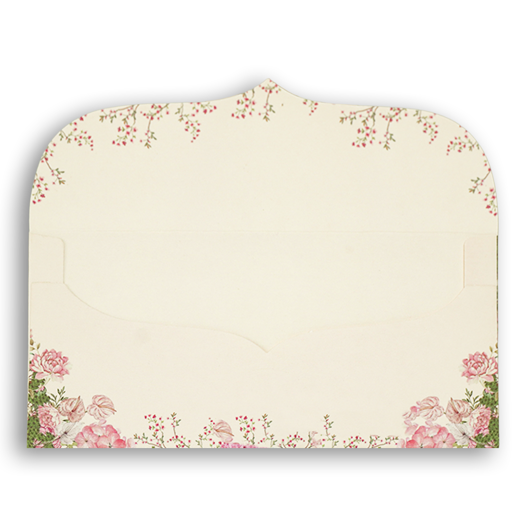 Pink Floral Peacock Money Envelope - KRCE7060