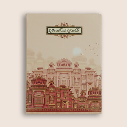 Pink Royal Heritage Design Wedding Card - KAA06290
