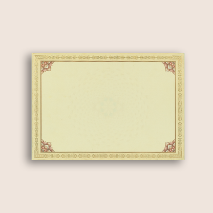Royal Blue Padded Floral Door Style Wedding Card - KAA06050