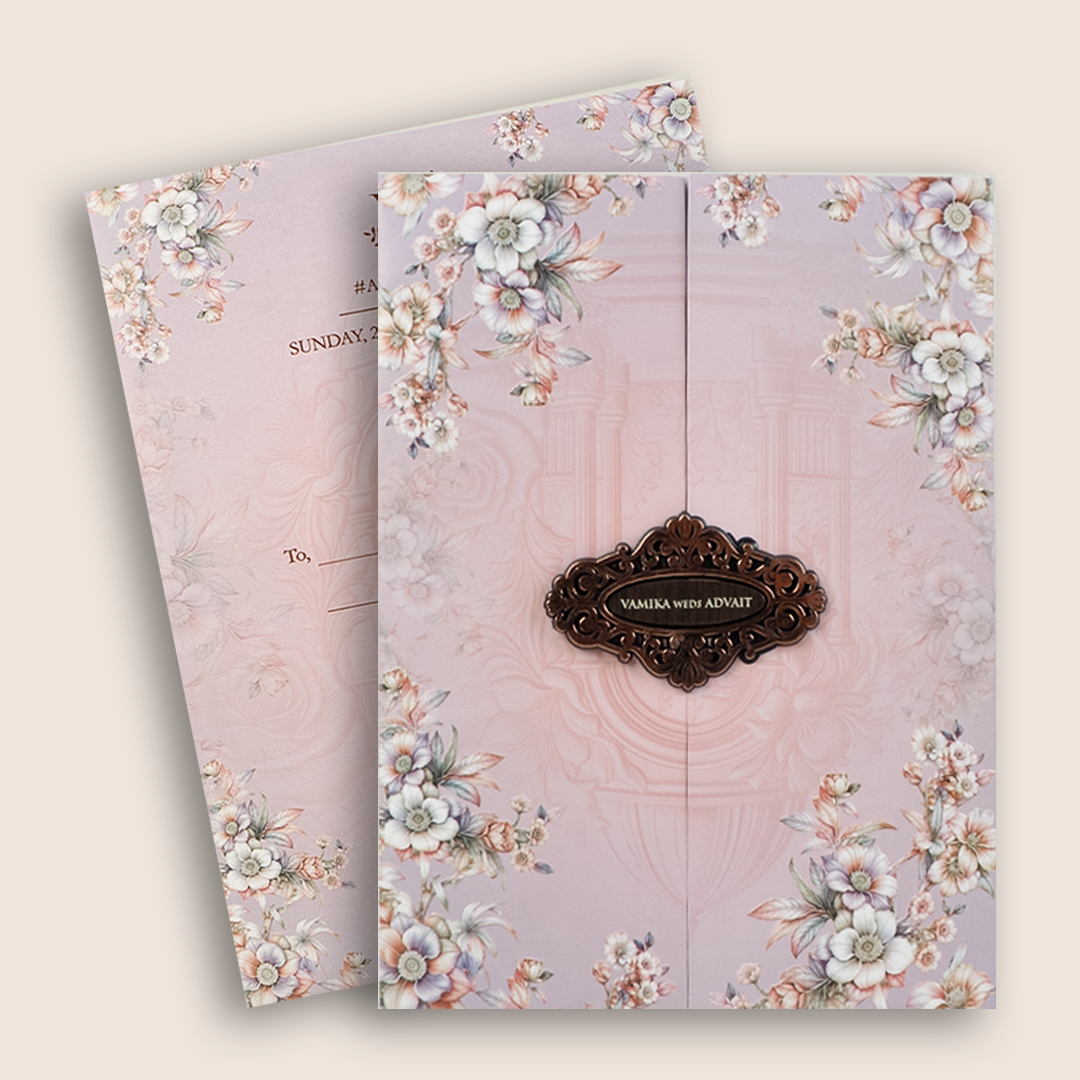Pastel Lavender Door Style Wedding Invitation - KVN08120