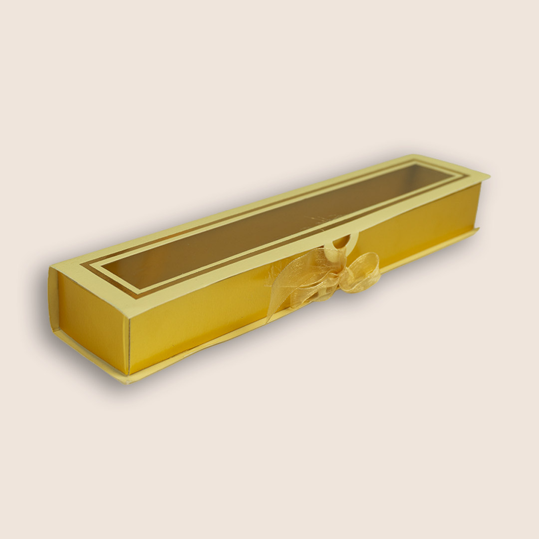 Cream Transparent Scroll Box Card - KJPS2930