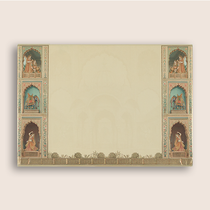 Brown Palace Laser Cut Padded Wedding Card - KAA05940