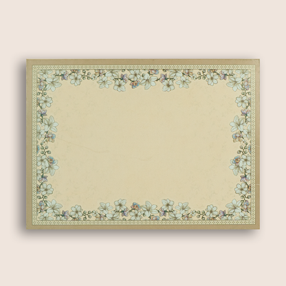 Cream Floral Padded Wedding Card - KAA05460