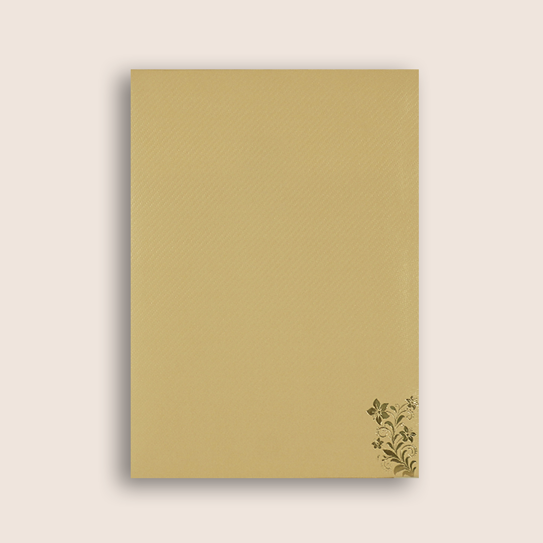 Sandal Floral Door Style Wedding Card - KNKTG049