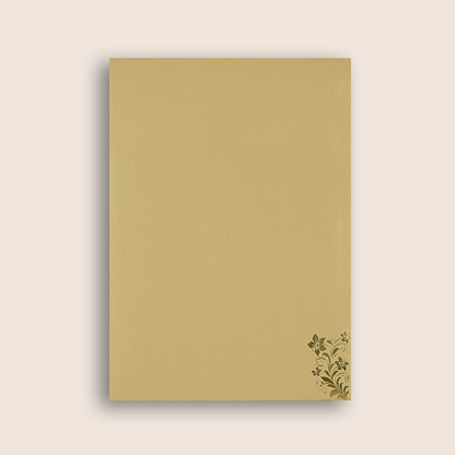 Sandal Floral Door Style Wedding Card - KNKTG049