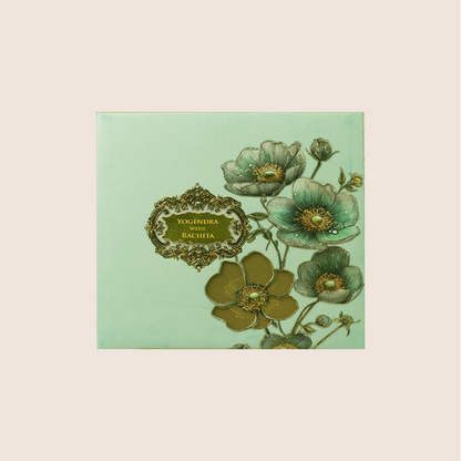 Light Blue Embossed Floral Padded Invitation Card - KPR026090