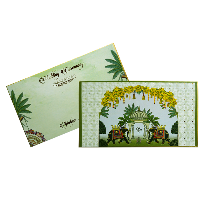 Gold Padded Wedding Card-King of Cards