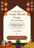 Brown Pooja Vaastu Shanti Invitation-AAVSI002