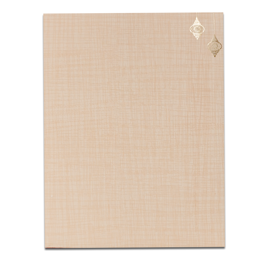 Cream Gold Arch Elephant Wedding Card-KNK7083S