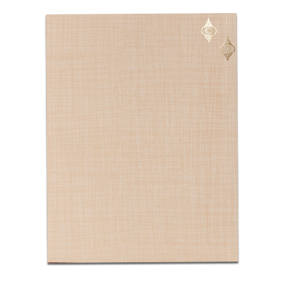 Cream Gold Arch Elephant Wedding Card-KNK7083S