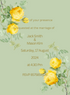 Yellow Rose Floral Wedding Invitation-AAFWI007