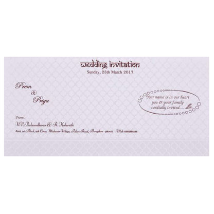 Gold Foiling With Embossed Design Wedding Card - KNK4849