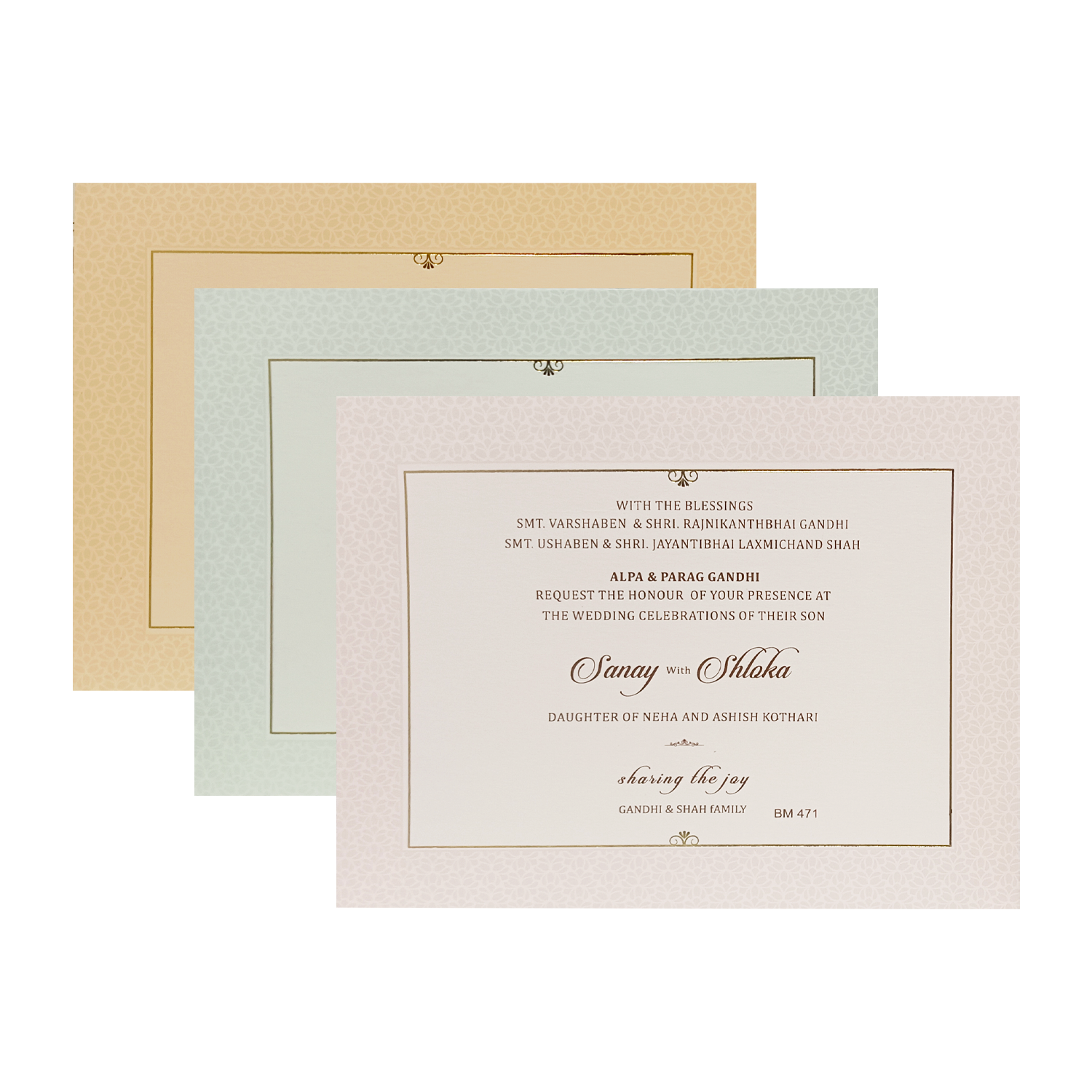 White Padded Box Marriage Card-KBM04710