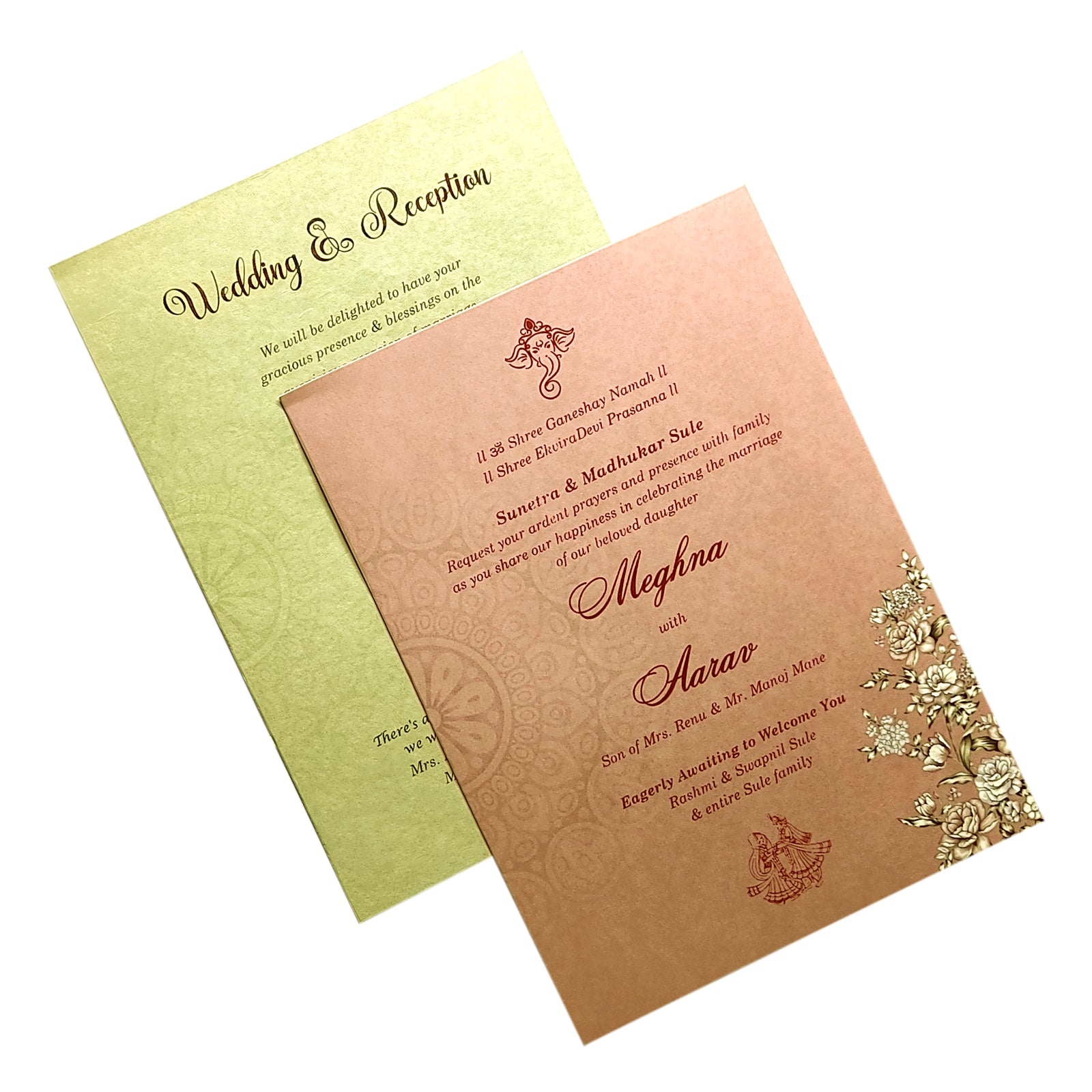 Pale Lilac Floral Invitation-KVN06780
