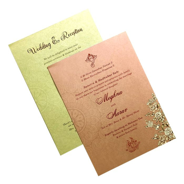 Pale Lilac Floral Invitation-King of Cards