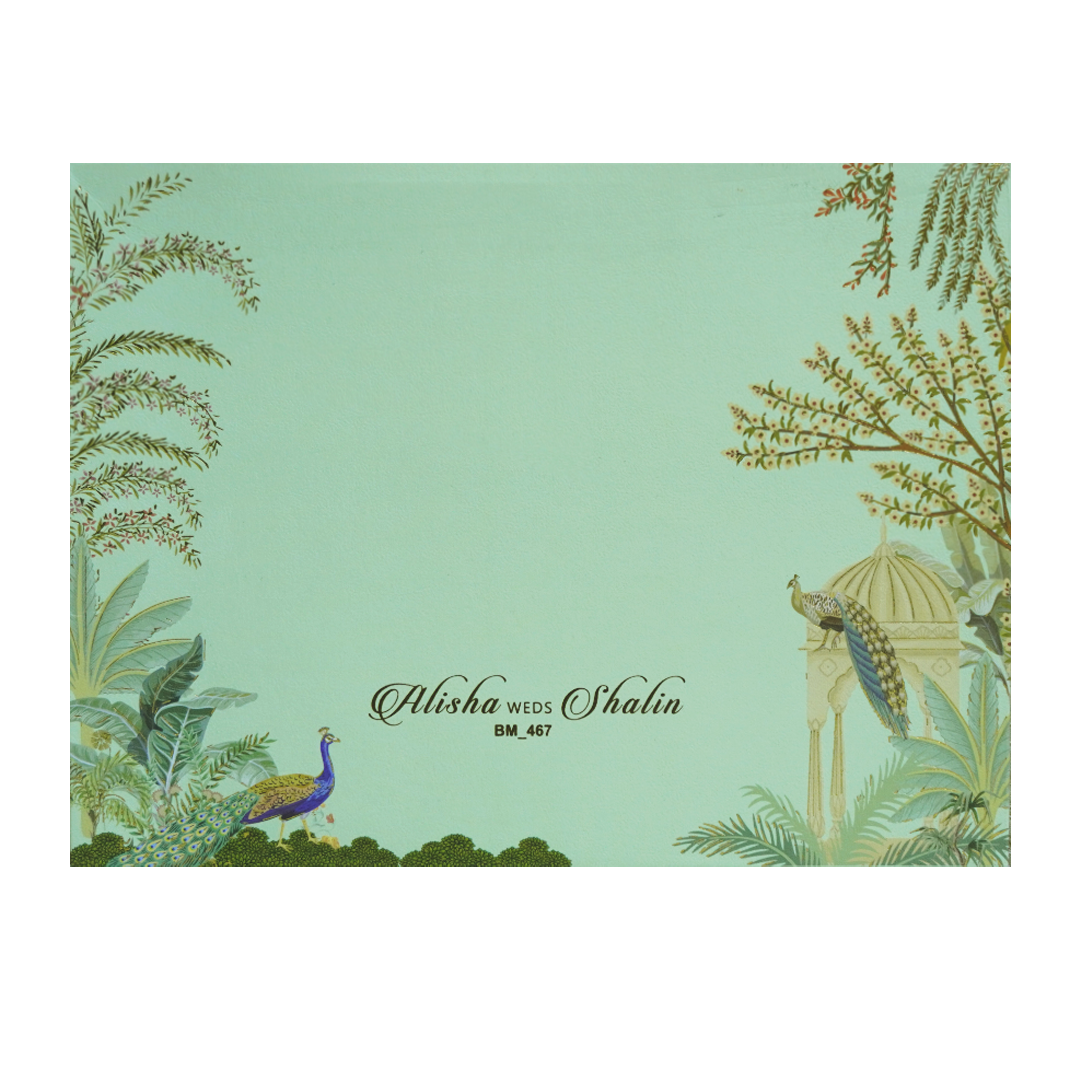 Olive Green Tracing Sheet Marriage Card-King of Cards