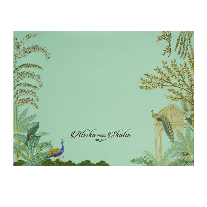 Olive Green Tracing Sheet Marriage Card-King of Cards