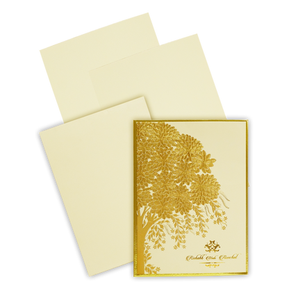 Cream Yellow Wedding Invitation Card-King of Cards