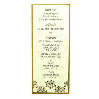 Brown Padded Single Sheet Invitation-King of Cards