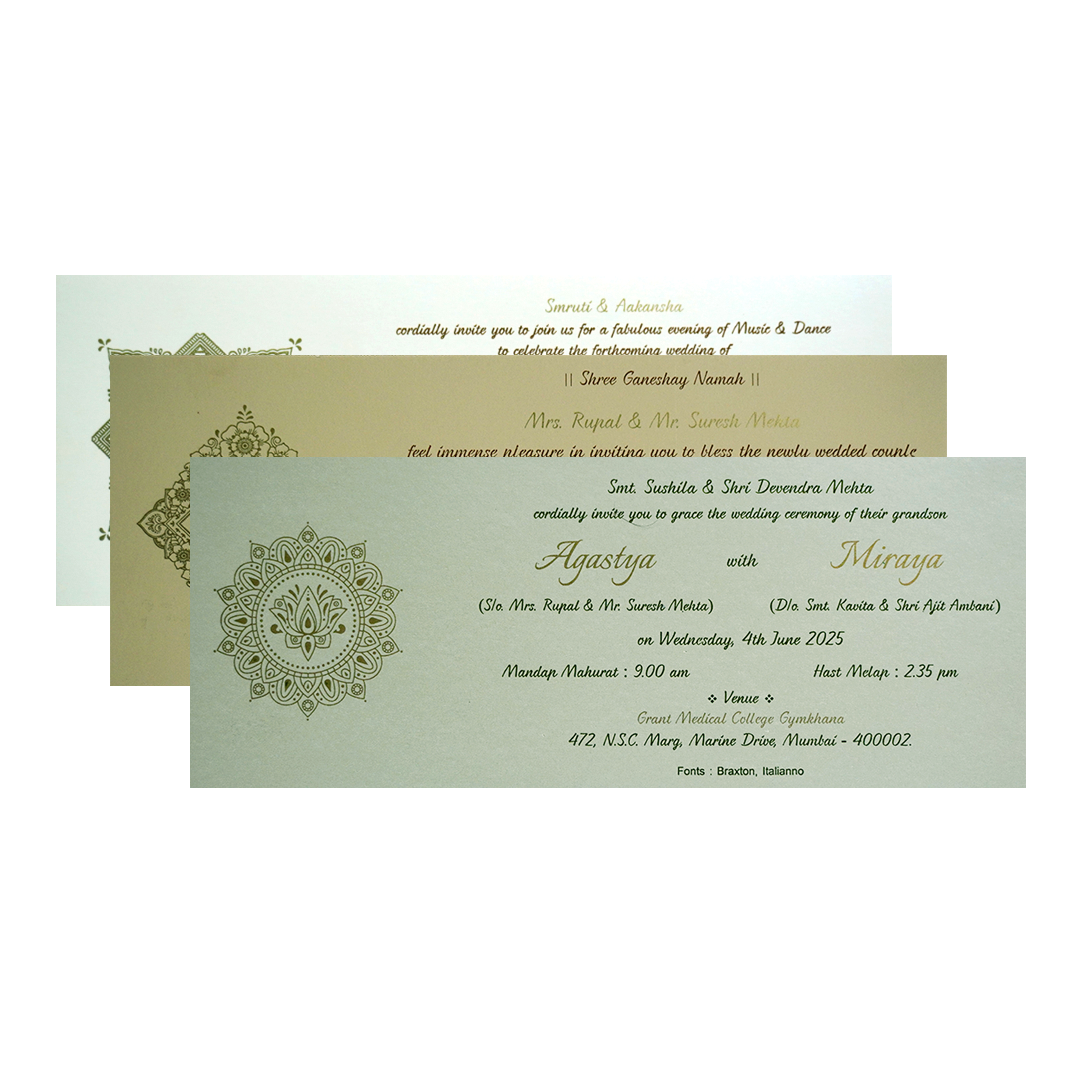 Aqua Blue Nameplate Invitation Card-King of Cards