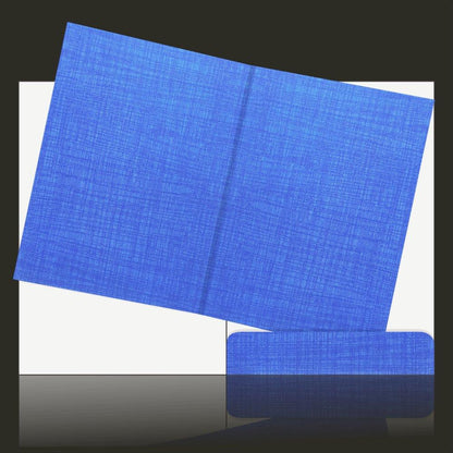 Enchanting Blue Shading With Laser Cut Wolly Material Wedding Card