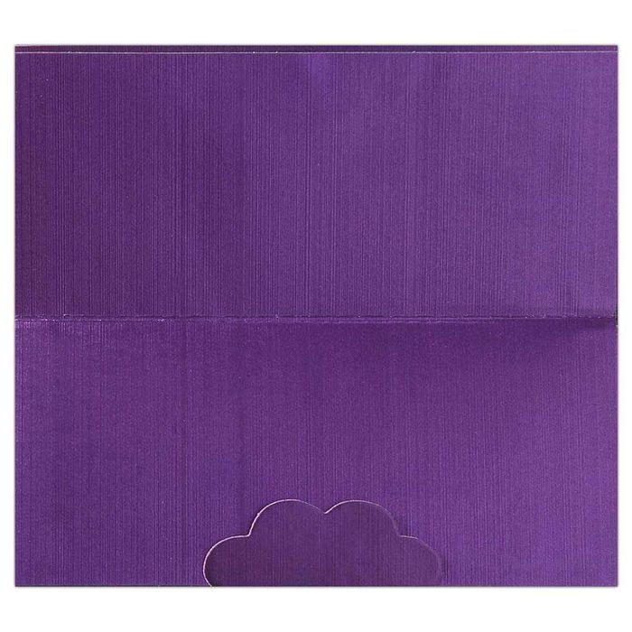 Invitation Card - Violet With Golden Border Wedding Card-KNK2169-King of Cards