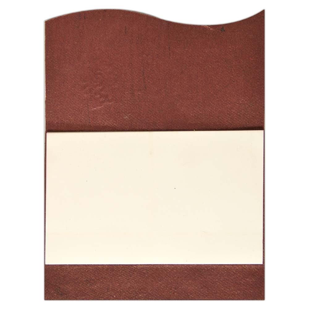 Invitation Card - Divine Creation Ganesha Card in Brown and Gold-KNK2250