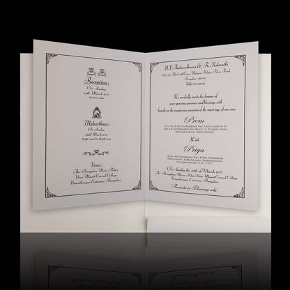 Fabulous Maroon Shading With Bloom Subject Wedding Card - KNK2258