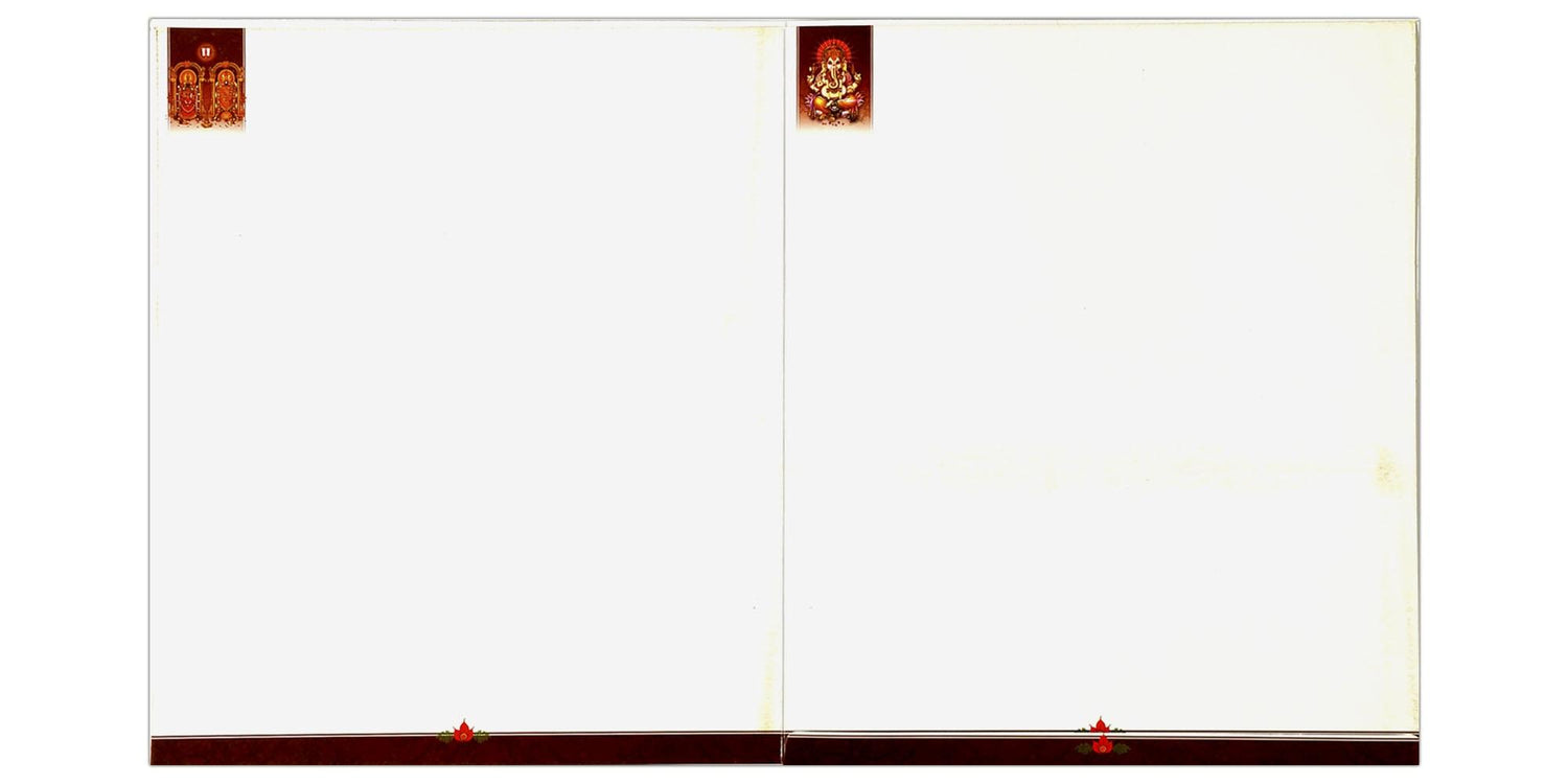 White Traditional Indian Wedding Card