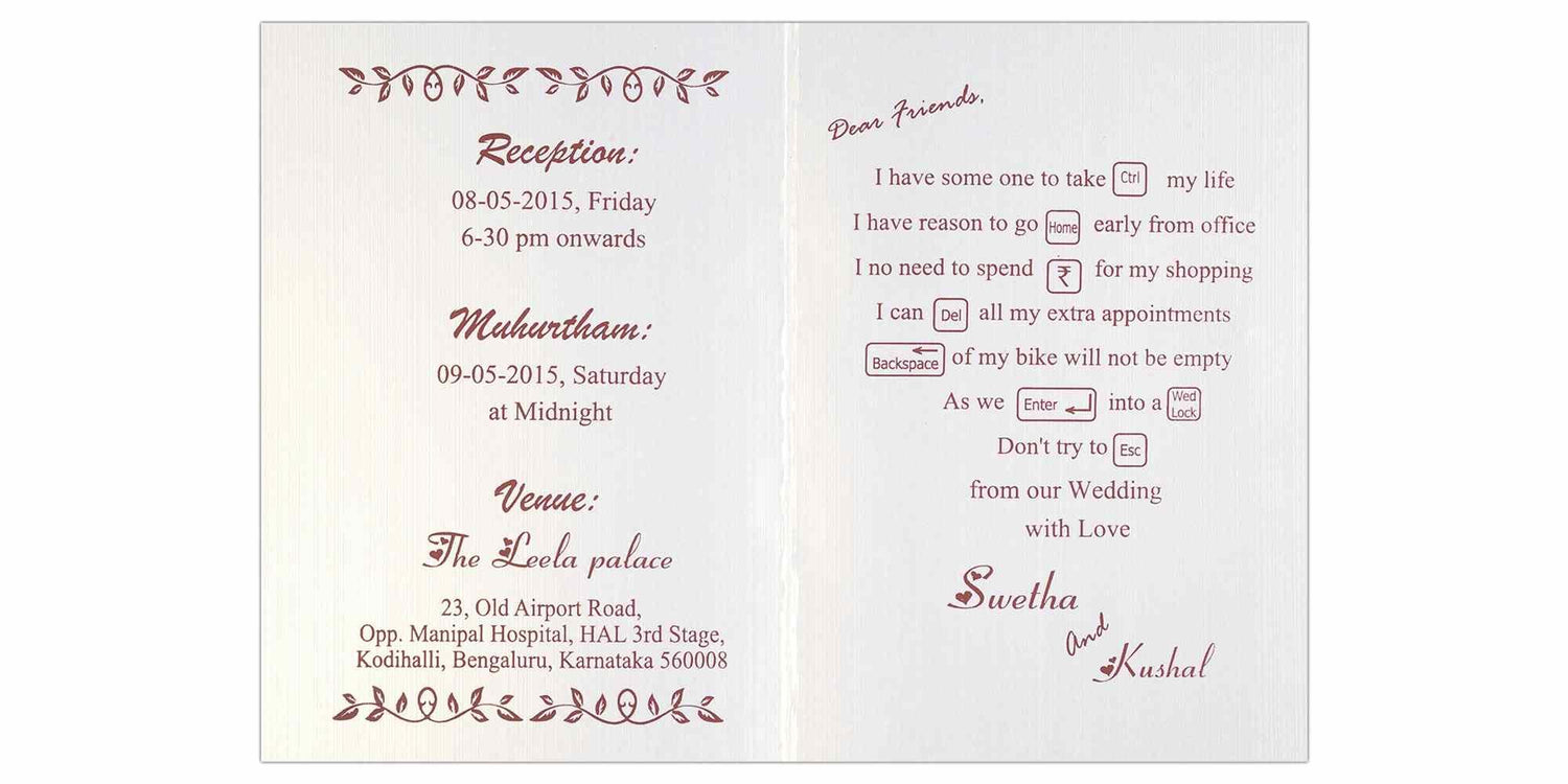 Invitation Card - Delightful Floral Hindu Ganesha Card in Purple-KNK2606