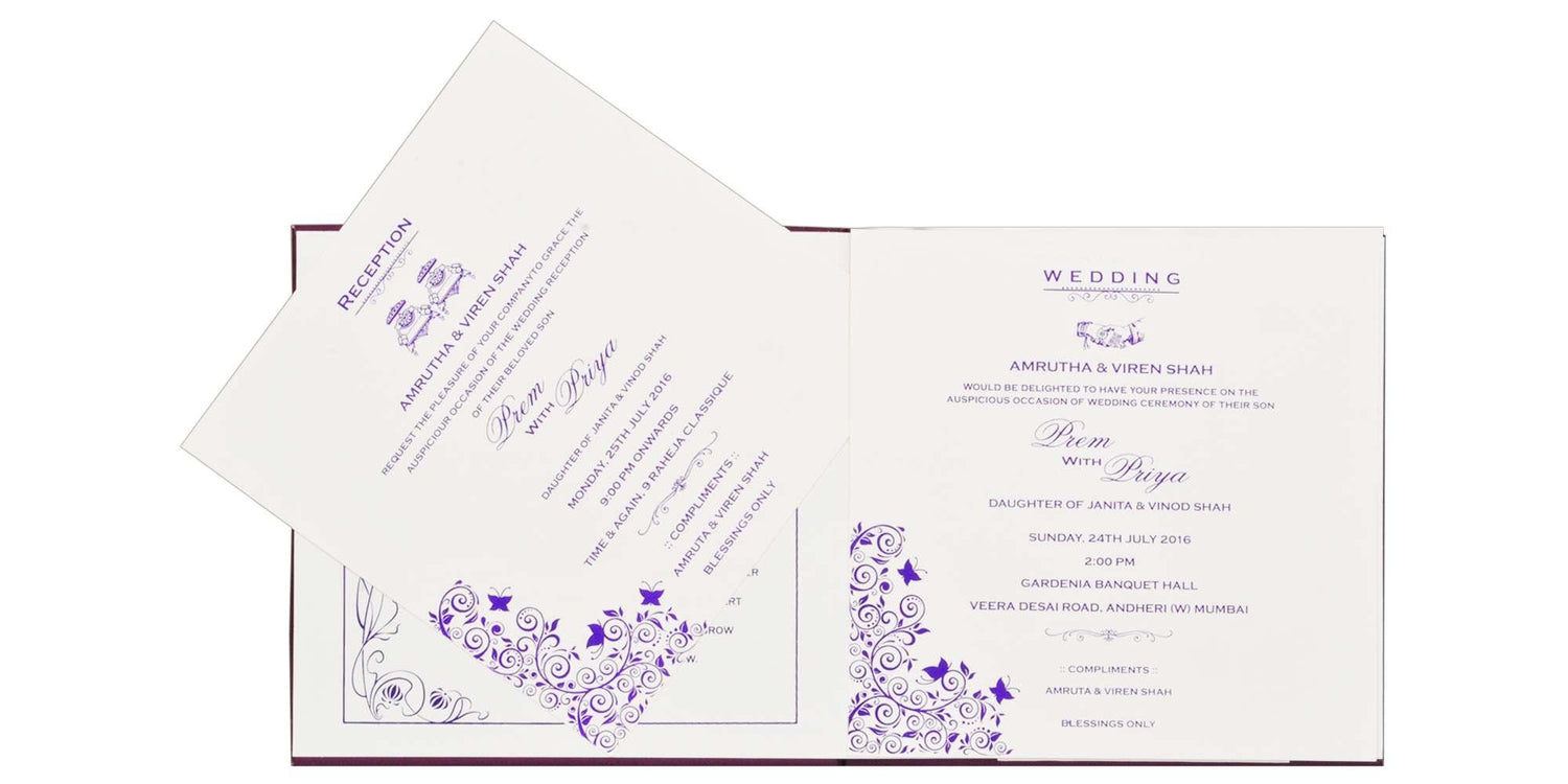 Violet Invitation Card-KNK2909
