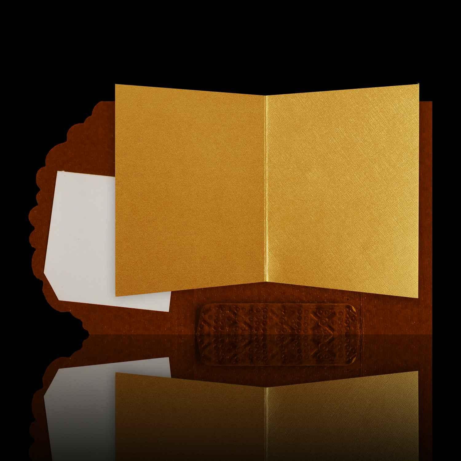 Beautiful Brown Shading With Flower Design Personal Card - KNK30251
