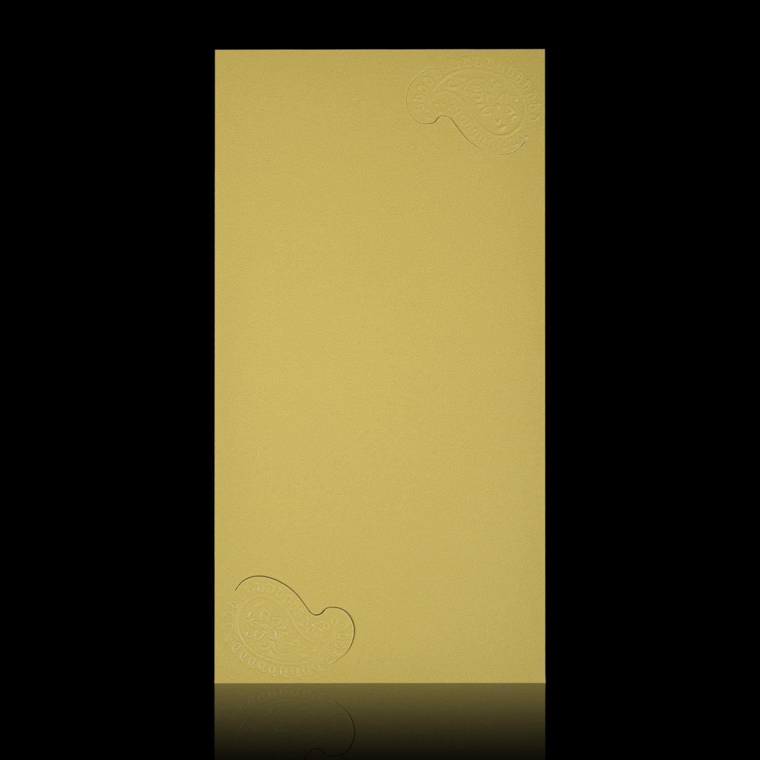 Alluring Gold Shading Single Sheet Wedding Card-KNK30340