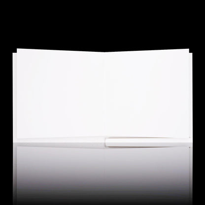 Classic Silver Wolly White Invitation Wedding Card - KNK30580
