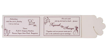 Invitation Card - Violet Floral Personal Wedding Invitation Card-KNK3166-King of Cards