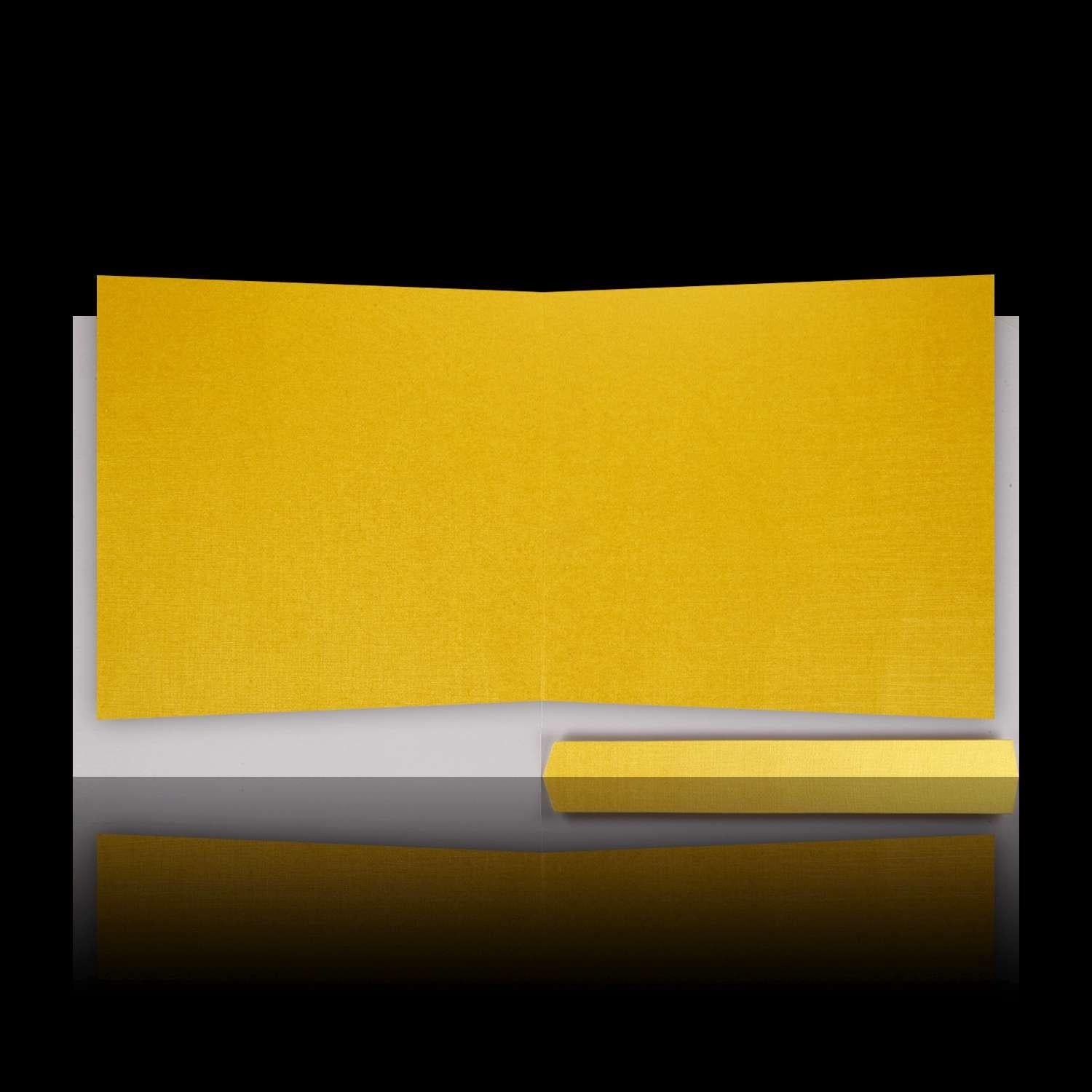 Yellow Metallic Wedding Invitation Card-KNK3292