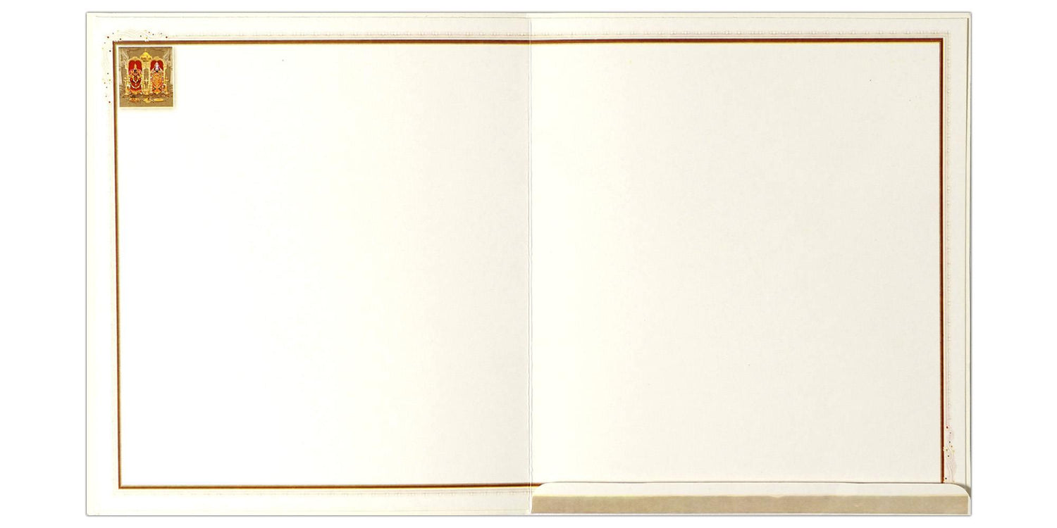 White Hindu Wedding Card