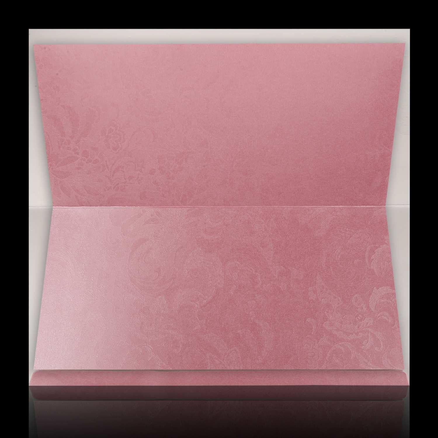Pink Floral Metallic Invitation Card-KNK3448