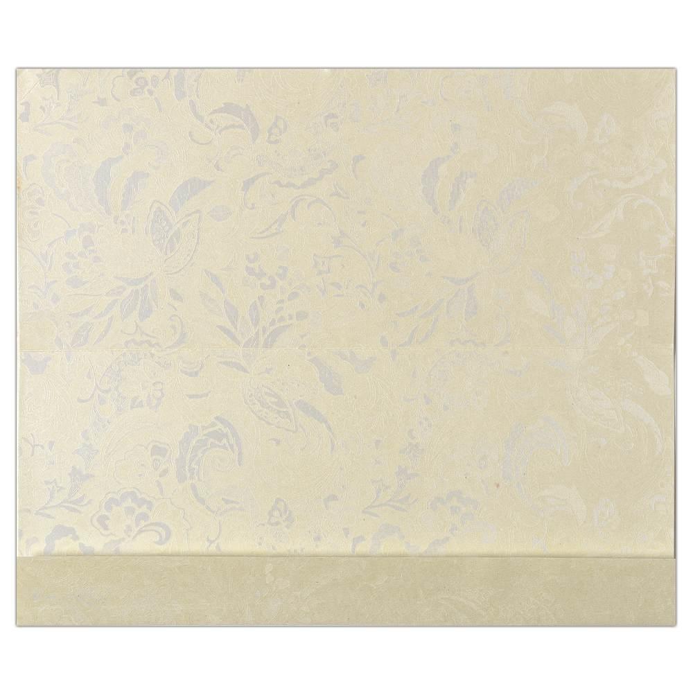 Beige Floral Ganesha Wedding Invitation Card