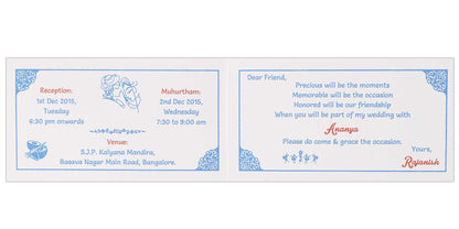 Invitation Card - Yellow Floral Personal Wedding Invitation Card-KNK3639