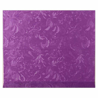 Invitation Card - Purple and Gold Wedding Invitation Card