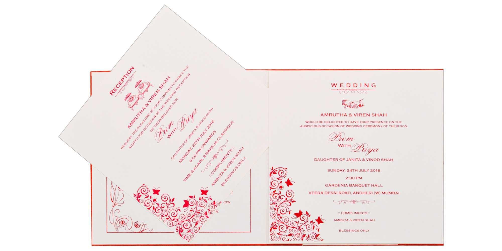 Red Invitation Card-KNK3700