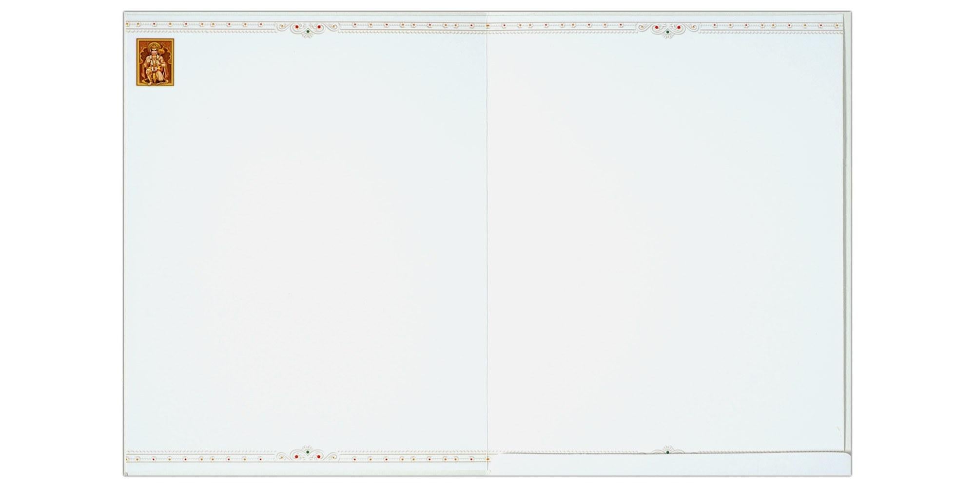 Fascinating Hanuman Theme With White Shading Wedding Card