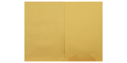 Gorgeous Gold Shading With Floral Theme Padded Wedding Card - KNK3997